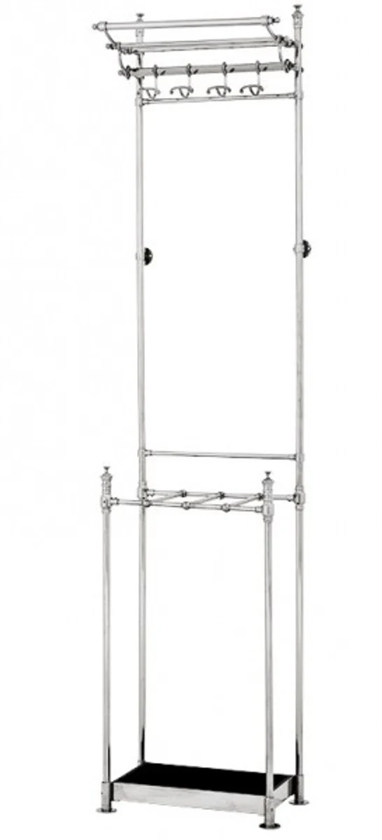Designer luxury wardrobe including umbrella stand made of nickel-plated aluminum - very elegant