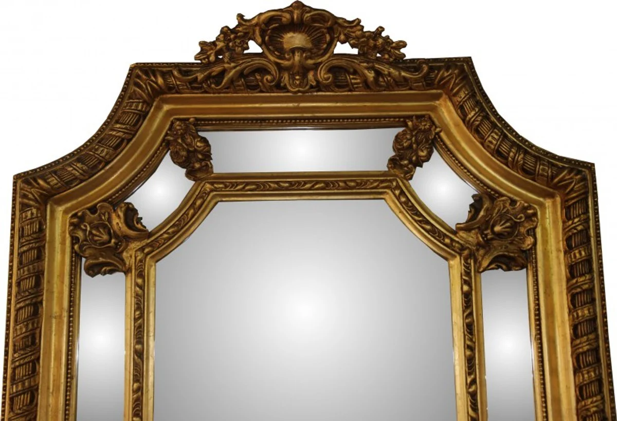 Baroque luxury wall mirror gold W 117 cm, H 205 cm - noble & magnificent