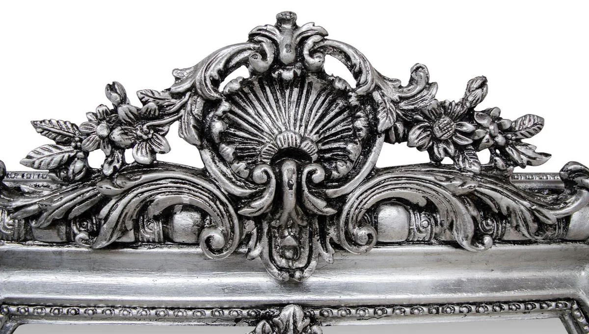 Antique style mirror / wall mirror silver 118 x H. 207 cm - Baroque living room furniture