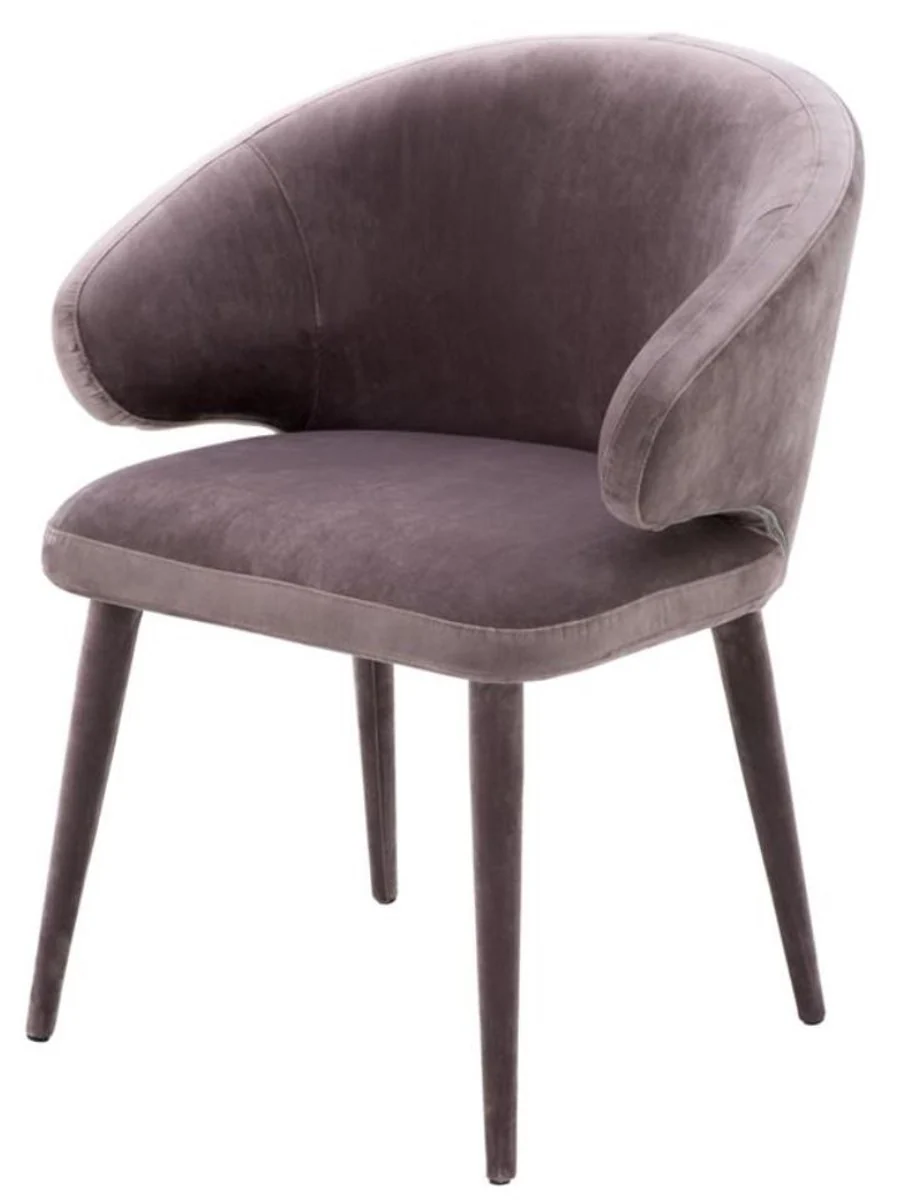 Designer dining room chair taupe 62 x 55 x H. 79 cm - luxury furniture
