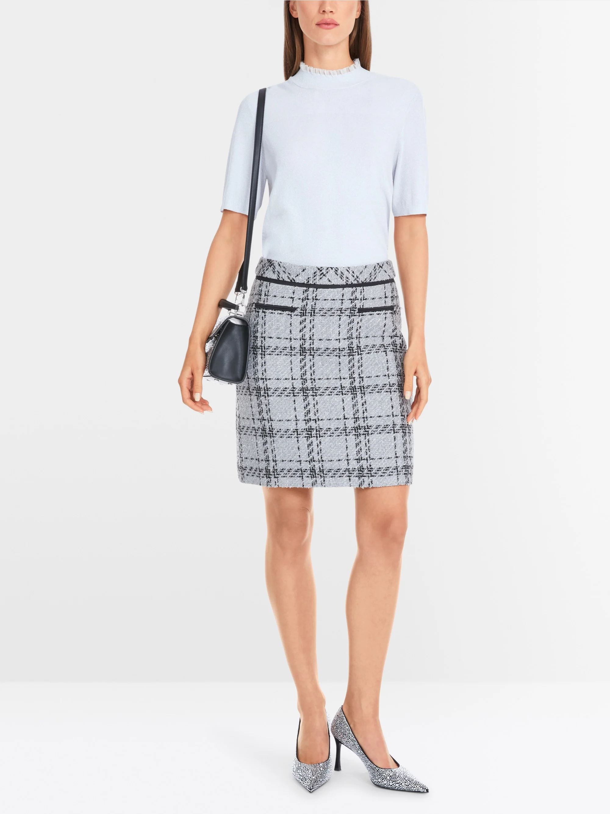 Marc-Cain Kurzarmpullover in glitzernder Eleganz