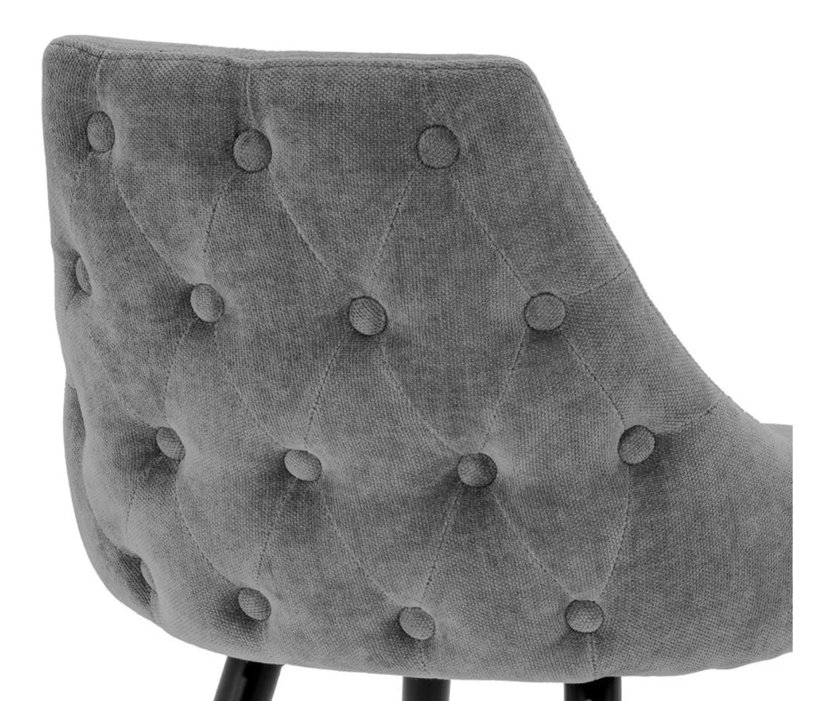 Luxury bar chair gray / black 47 x 52 x H. 91 cm - luxury bar furniture