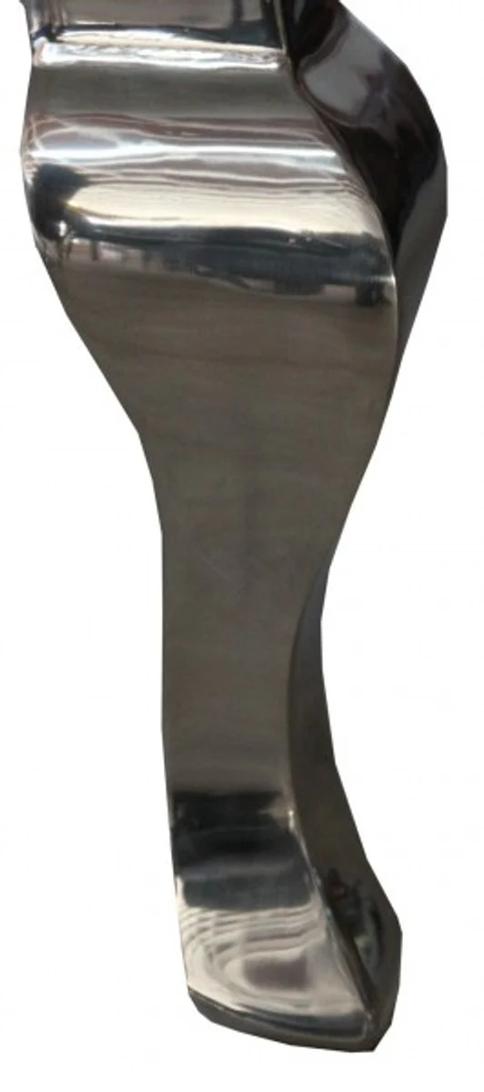 Baroque dining room chair gray / silver - designer chair - luxury quality - high-back high-back chair