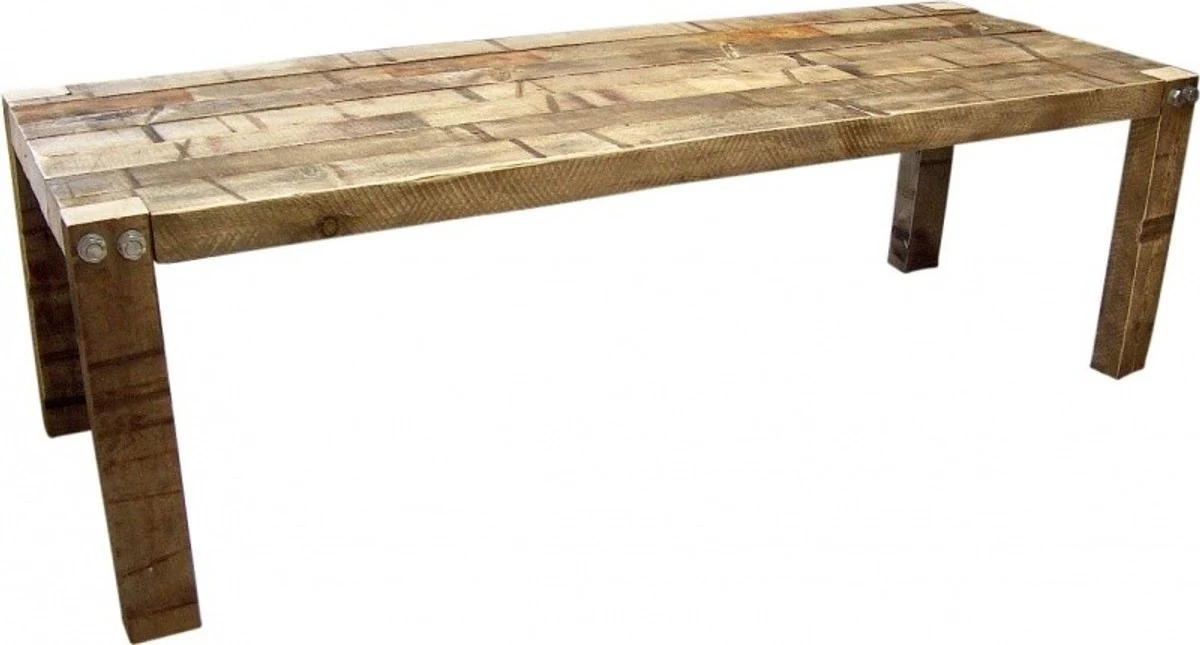 Solid pine wood dining table 200cm - heavy version - rustic