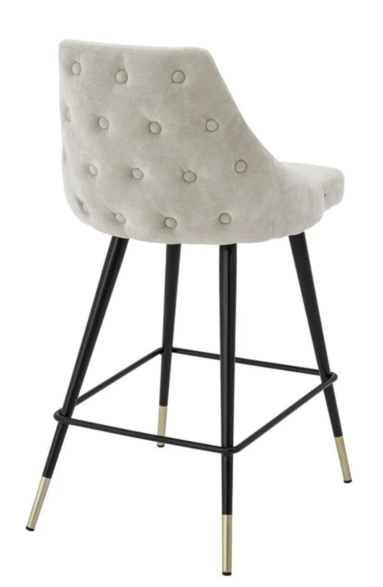 Luxury bar chair sand color / black 47 x 52 x H. 91 cm - luxury bar furniture