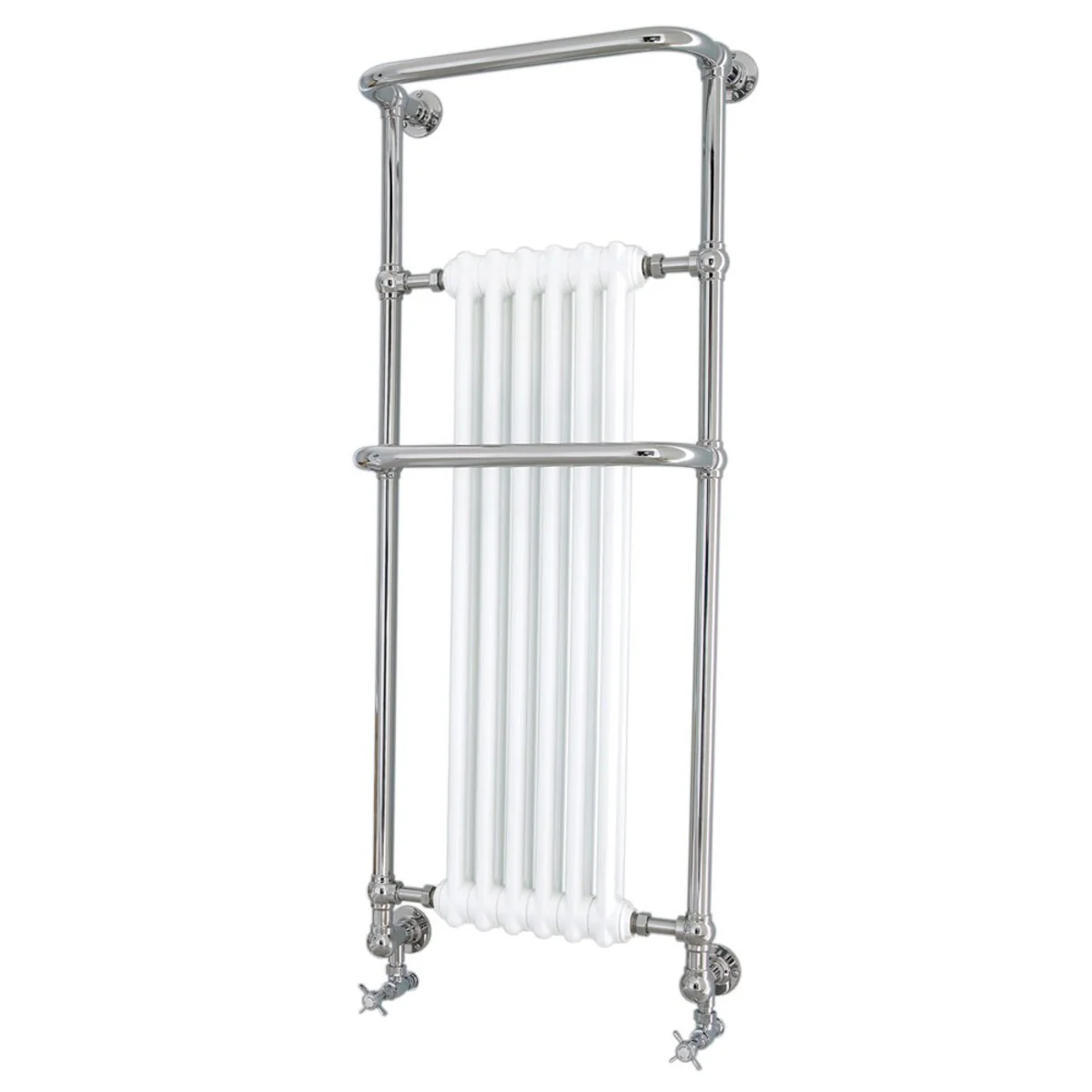 Luxury bathroom heater 1413 x 576 mm - towel radiator - vintage bathroom radiator towel rail white / chrome