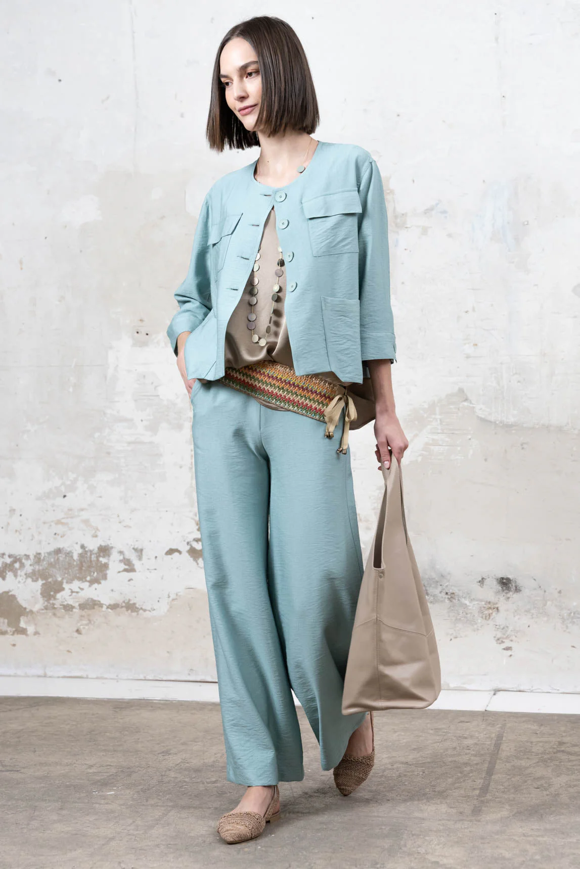 Rivera-Spanien Türkisfarbene Biella-Hose