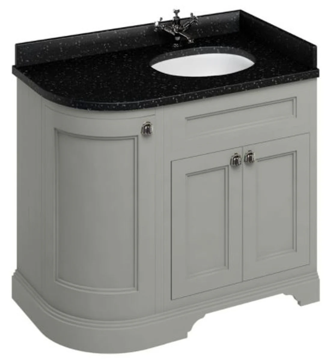 Washing cabinet with granite top and 3 doors 98 x 55 x H. 93 cm