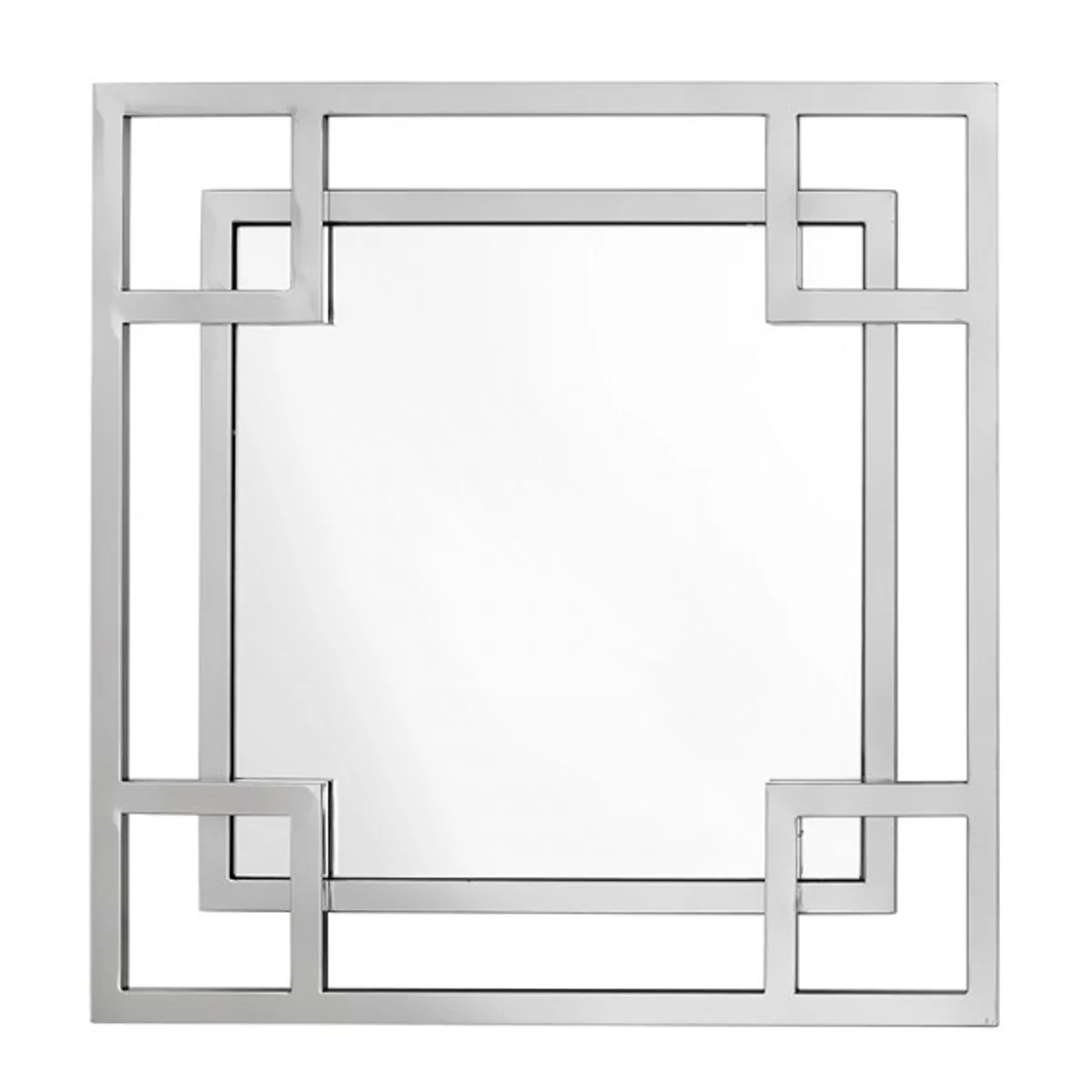 Luxury mirror Neo Classic 70 x 70 cm nickel-plated stainless steel - wall mirror - luxury hotel furniture collection