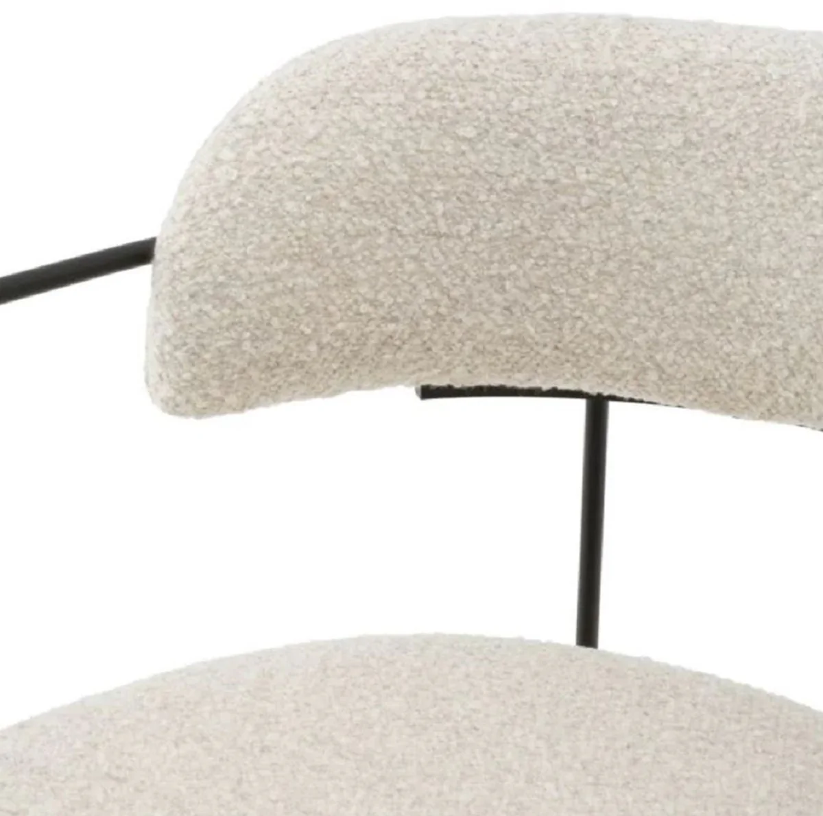 Luxus Esszimmer Stuhl mit Armlehnen Weiß / Schwarz H. 75 cm