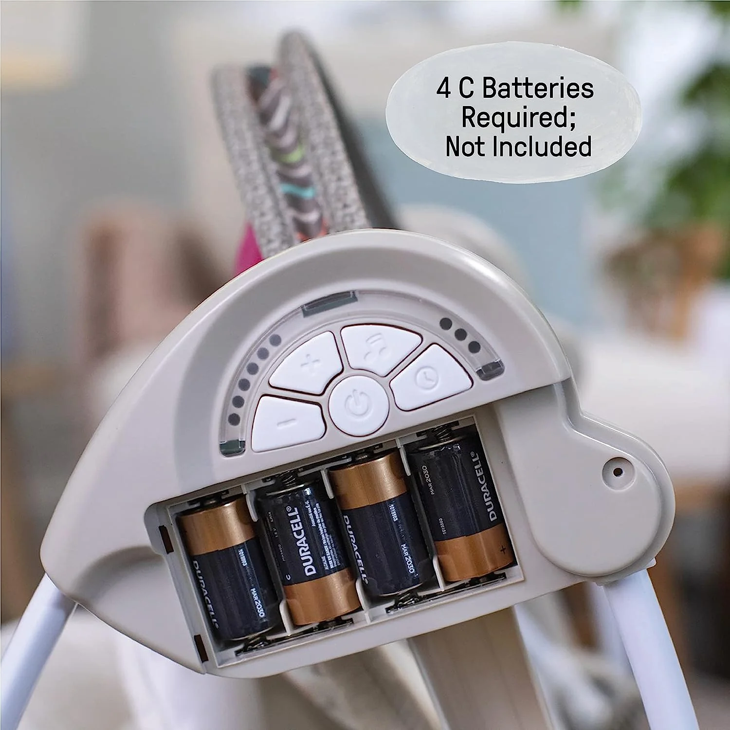 Ingenuity Soothe 'n Delight, kompakte, tragbare 6-Gang-Plüsch-Babyschaukel mit Musik, einfach zusammenklappbar, 0–9 Monate, 28–9 kg (Cozy Kingdom)