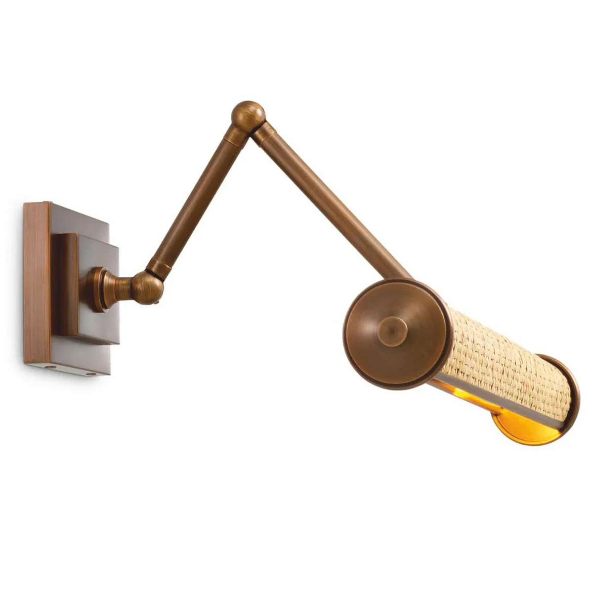 Luxury wall light antique brass / natural color 43 cm - Luxury Lights