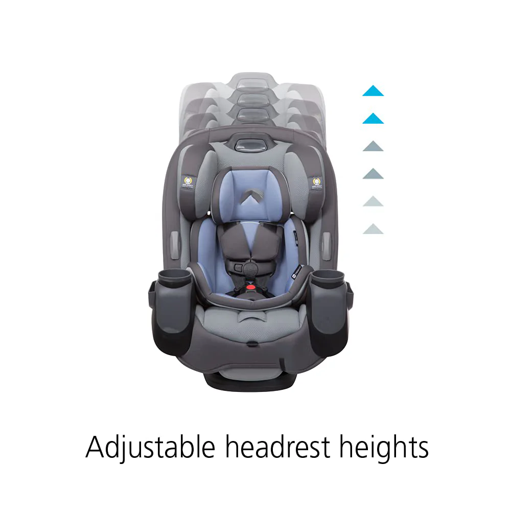 Safety 1st Grow and Go All-in-One Cabrio-Autositz, rückwärtsgerichtet 5–40 Pfund, vorwärtsgerichtet 22–65 Pfund und Gurtpositionierungsverstärker 40–100 Pfund, Carbon Wave