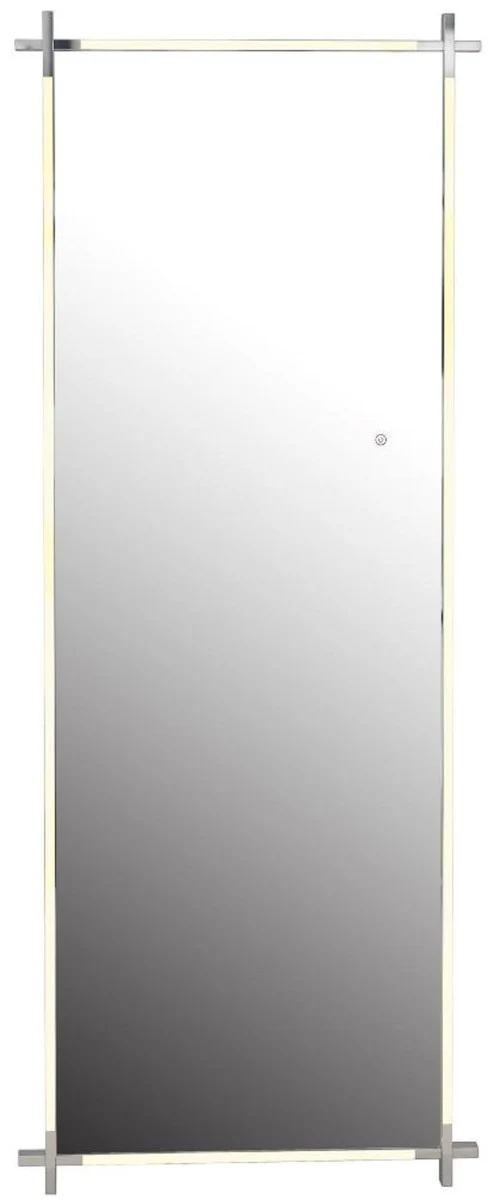 Luxury LED wall mirror silver 86 x 5 x H. 219 cm - Modern bathroom mirror - Luxury quality