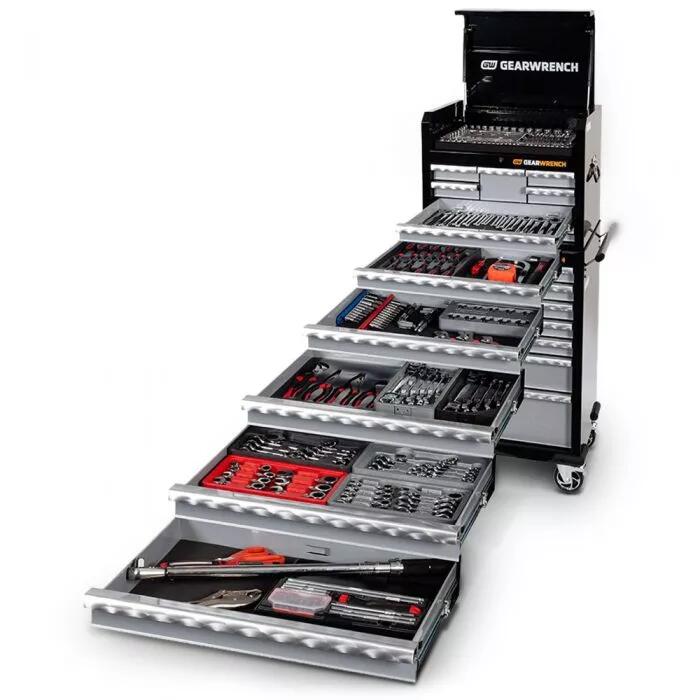 GEARWRENCH 300 PC COMBINATION TOOL KIT MIT CHEST & ROLLER CABINET