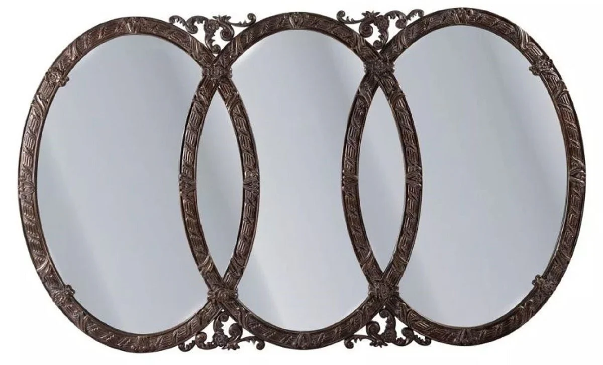 Luxury baroque mirror brown 210 x 3 x H. 125 cm - Baroque furniture