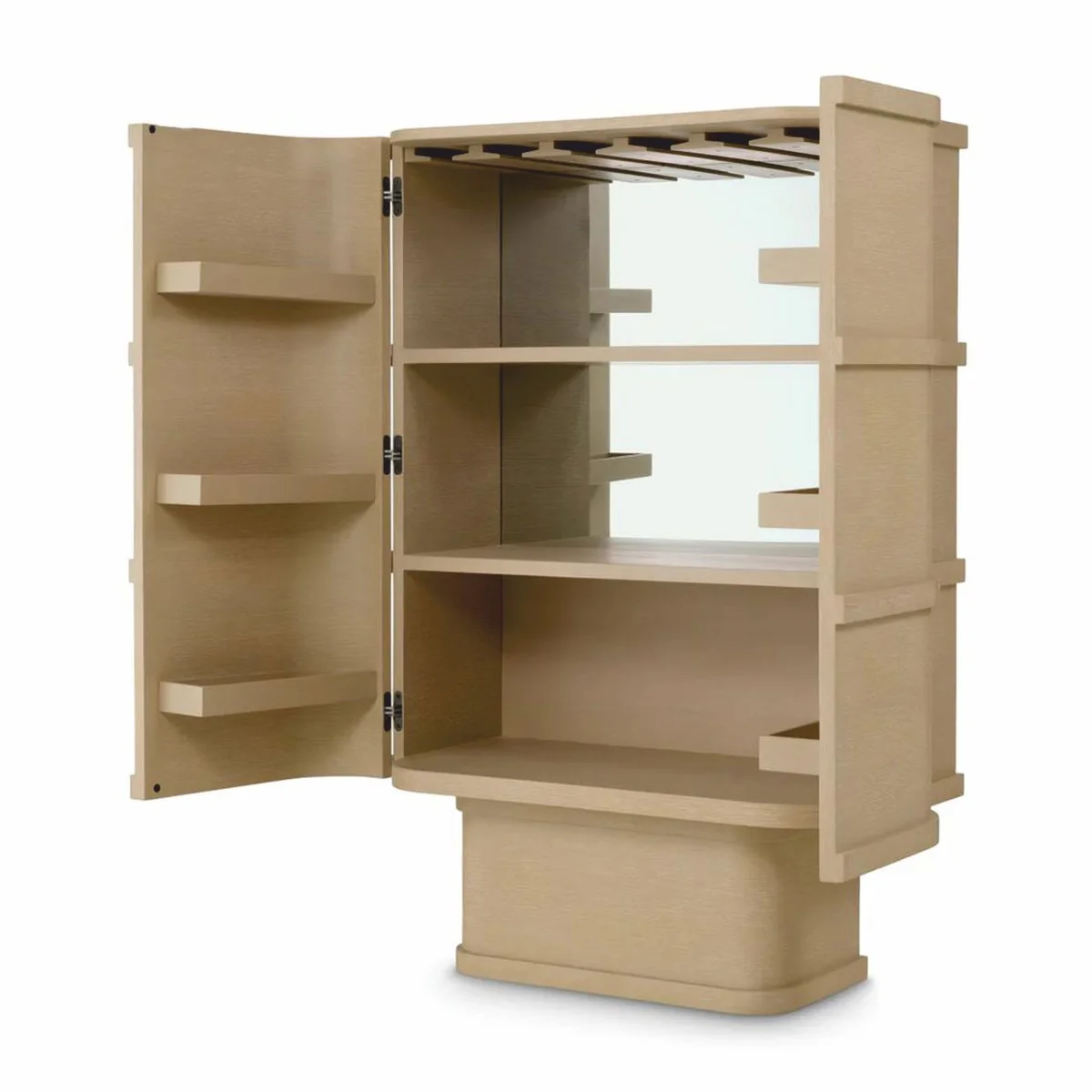 Luxus Barschrank / Weinschrank mit 2 Türen Beige H. 145,5 cm - Bar Möbel