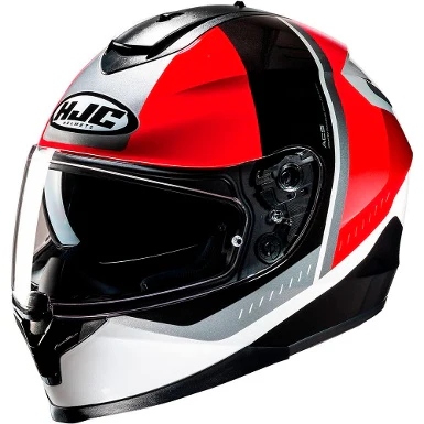 HJC C70N ALIA HELMET - BLACK / WHITE / RED