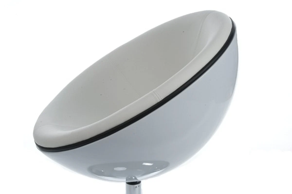 Designer swivel chair, white/high gloss white lounge chair - modern chair