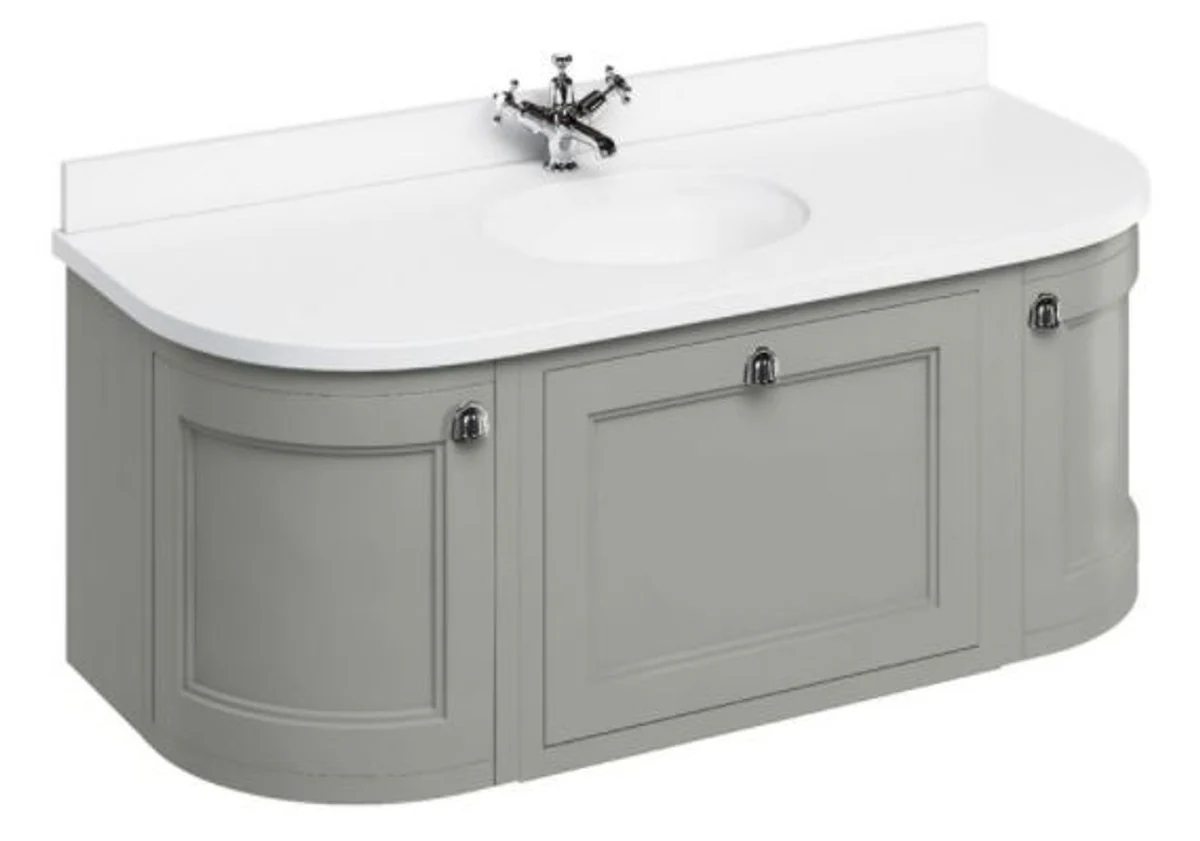Luxury wall-mounted washbasin / vanity unit with marble top drawer and 2 doors