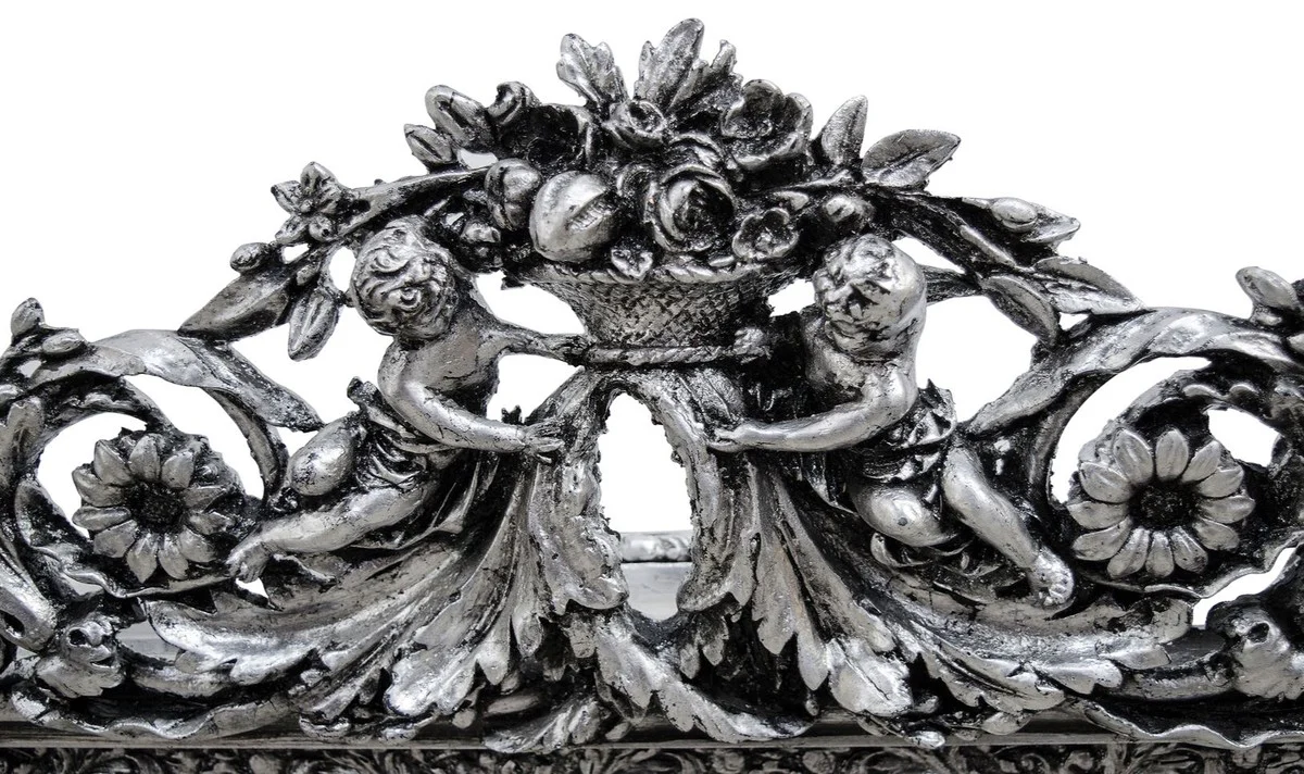 Antique style wall mirror silver 142 x H. 100 cm - Baroque living room furniture
