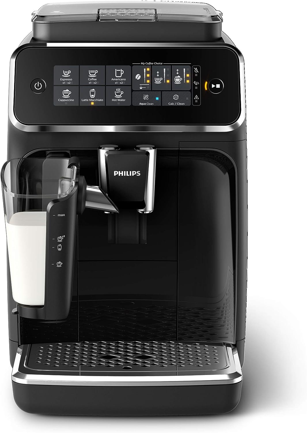 Philips 3200 Serie Vollautomatische Espressomaschine mit LatteGo, Schwarz (Erneut)