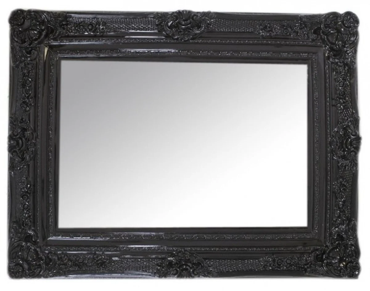 Baroque wall mirror black height 130 cm, width 96 cm - noble and magnificent
