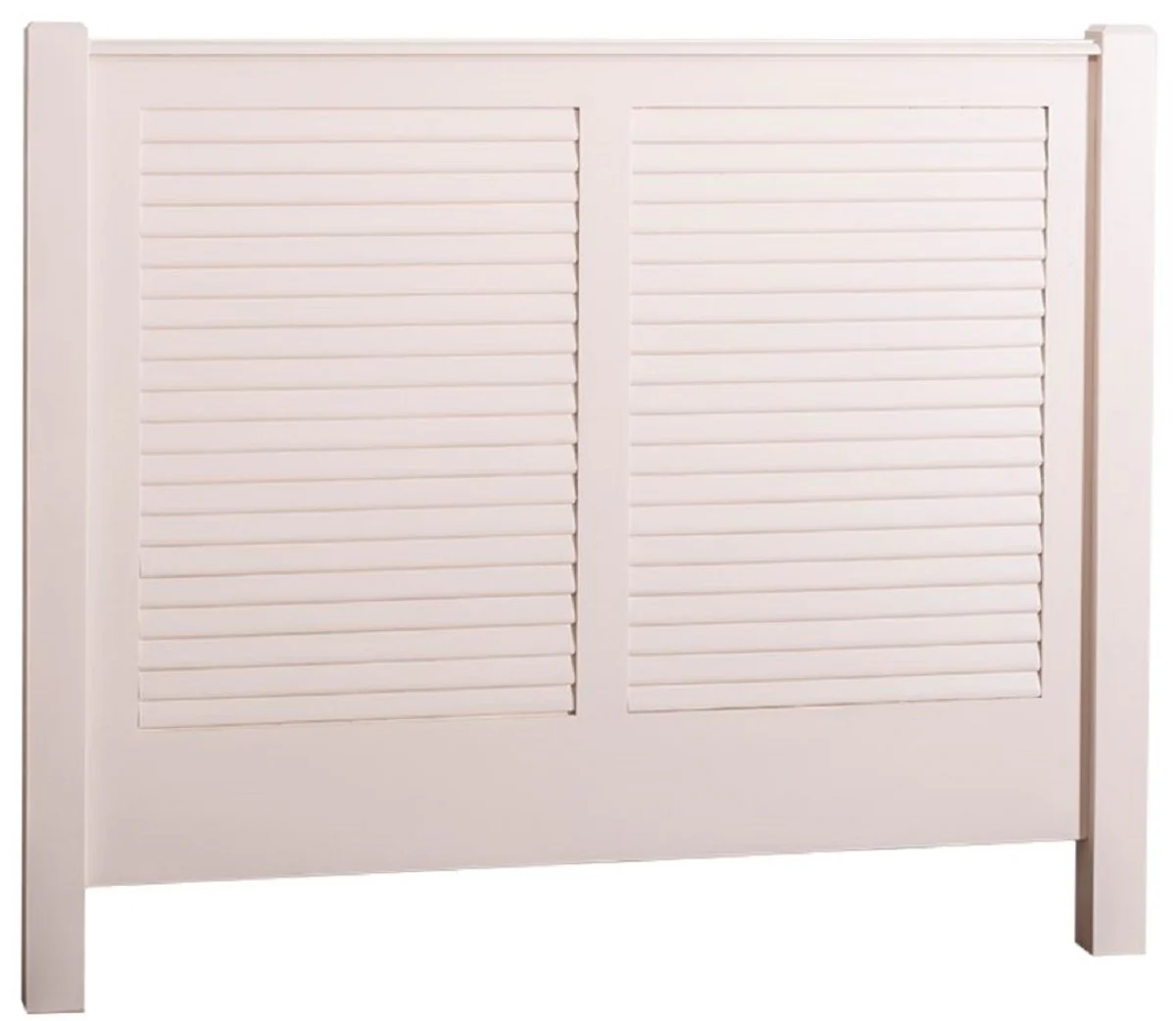 Country house style solid wood bed headboard cream color 160 x H. 126 cm - bedroom furniture in country house style