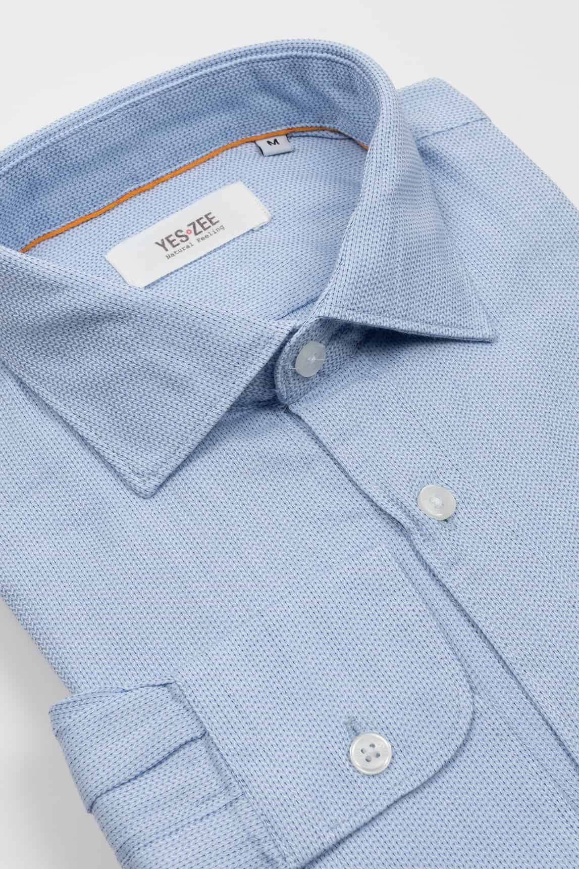 Rivera-Spain Hellblaues Hemd mit Mikrostruktur