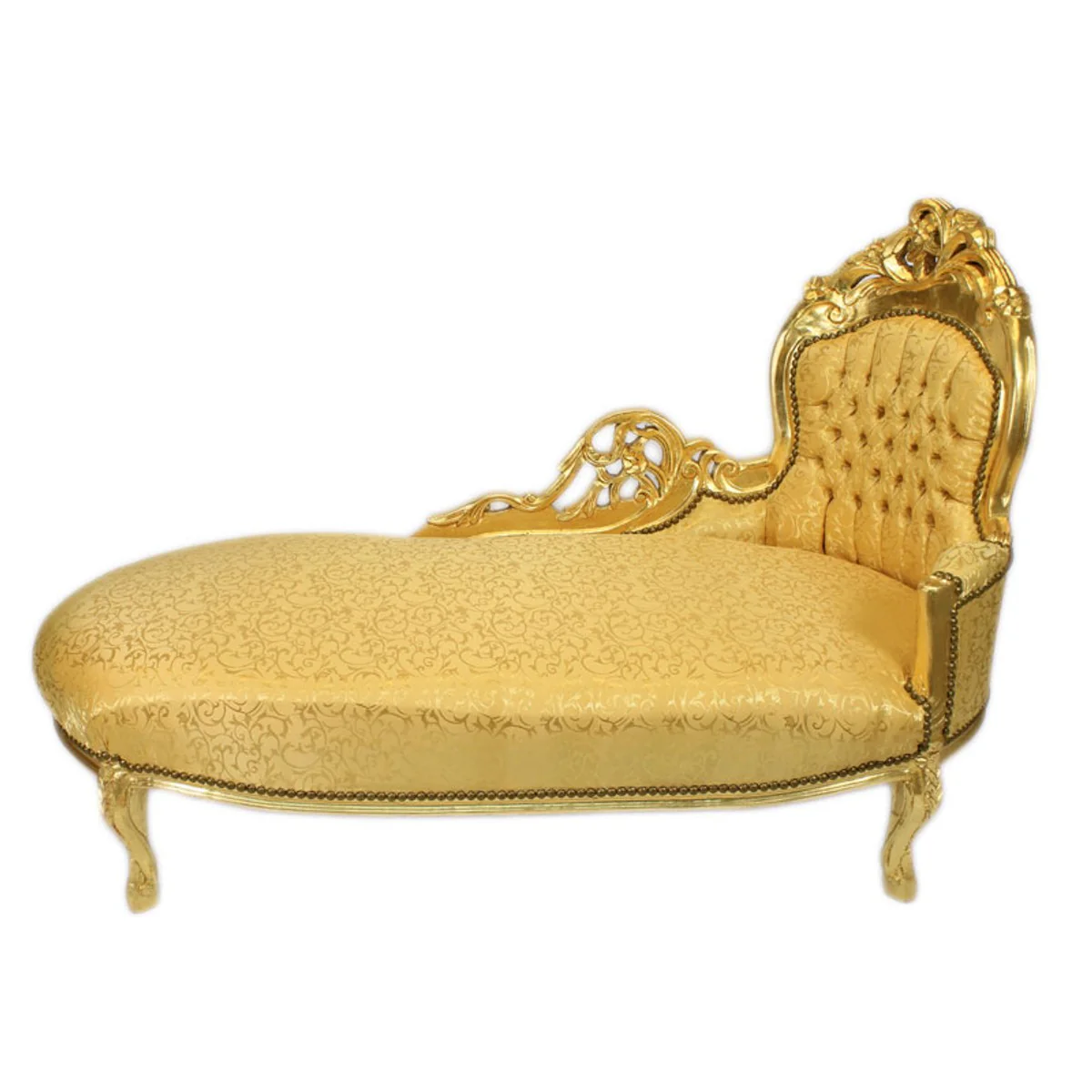 Barock Chaiselongue Gold Muster / Gold - Barock Möbel - Recamiere Liege