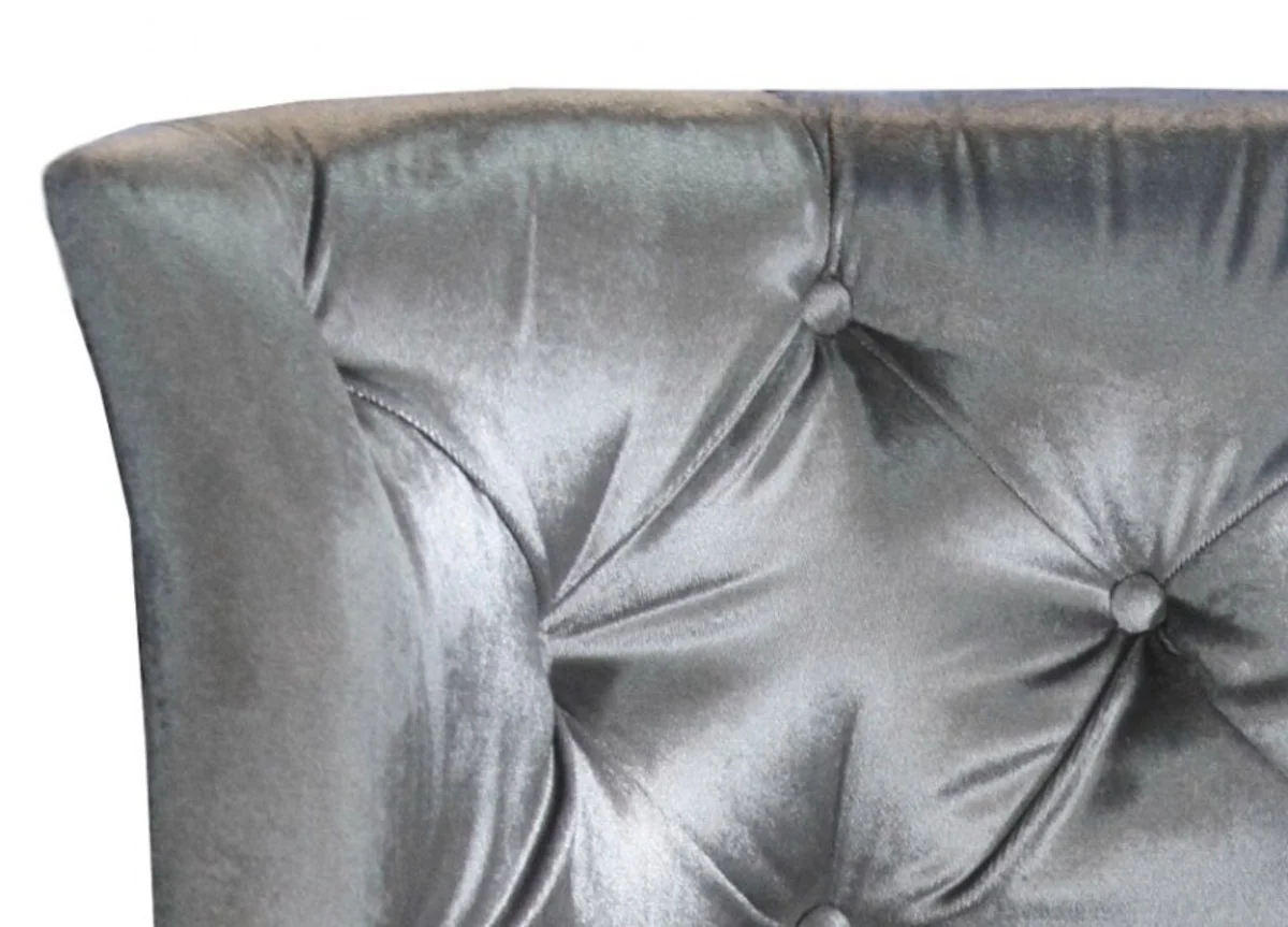 Baroque Salon Chair Gray - Designer Armchair - Luxury Quality