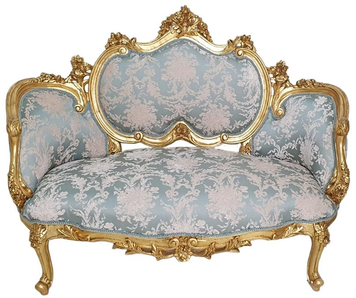 Baroque sofa turquoise / pink / gold - handmade living room sofa in baroque style - living room furniture in baroque style - antique style furniture - magnificent baroque furniture - baroque furnishings