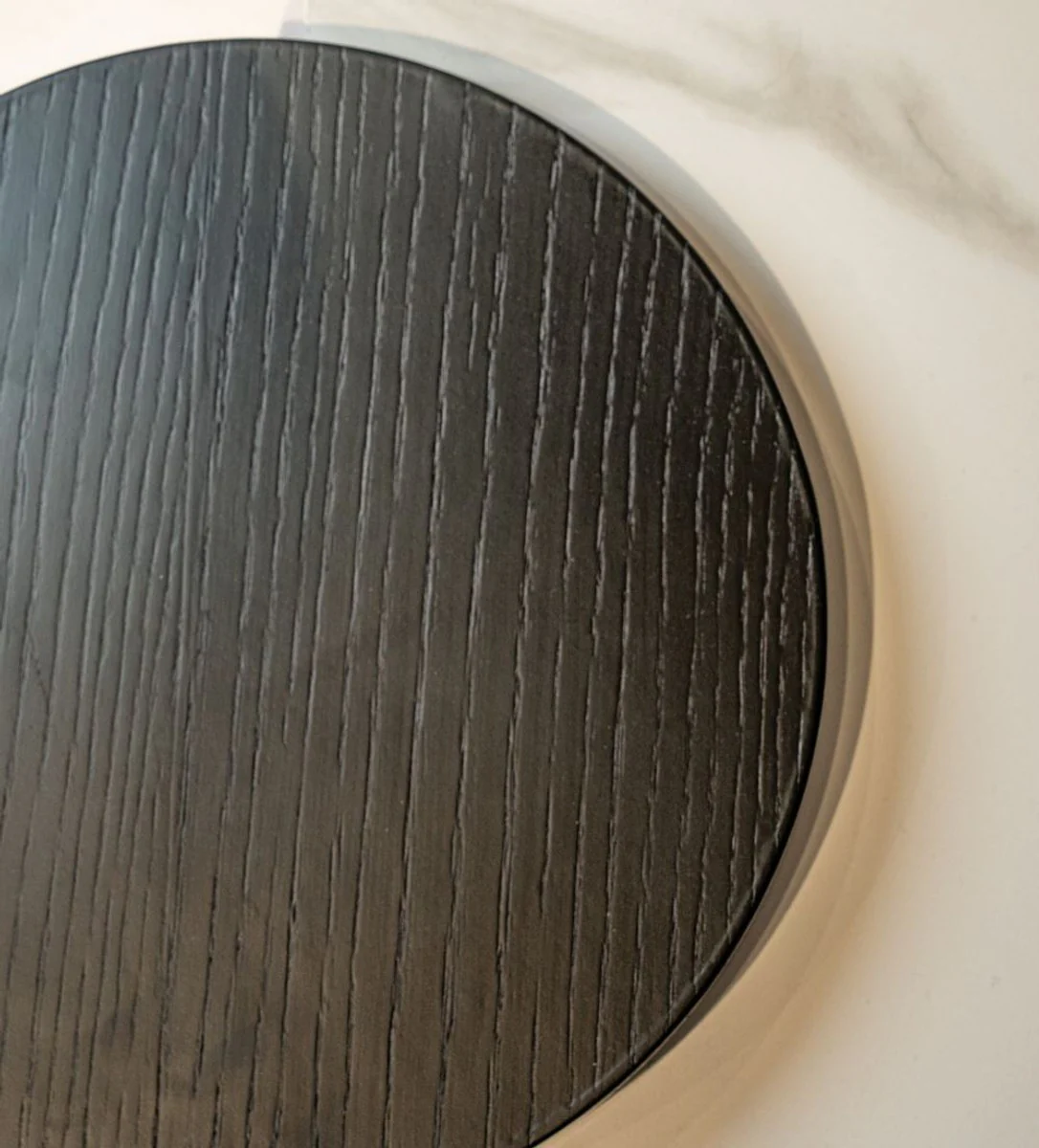 Luxury coffee table with ceramic table top black / white 106 cm