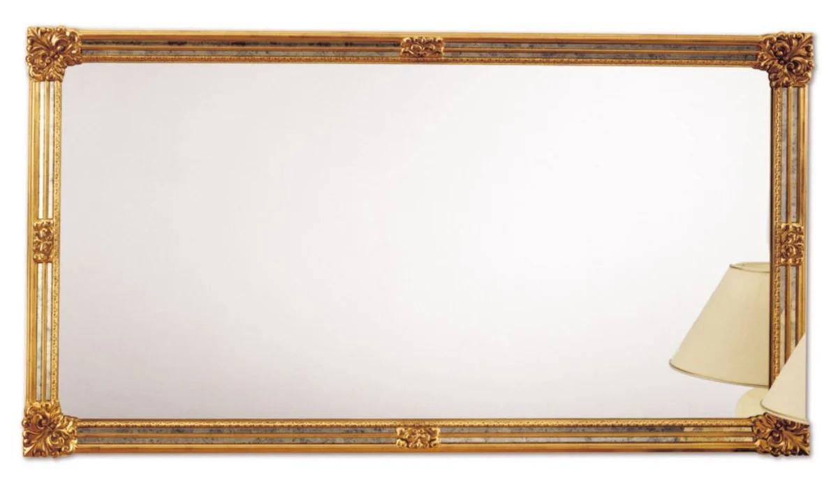 Baroque style wall mirror gold 185 x H. 100 cm - Hotel & Restaurant Furniture