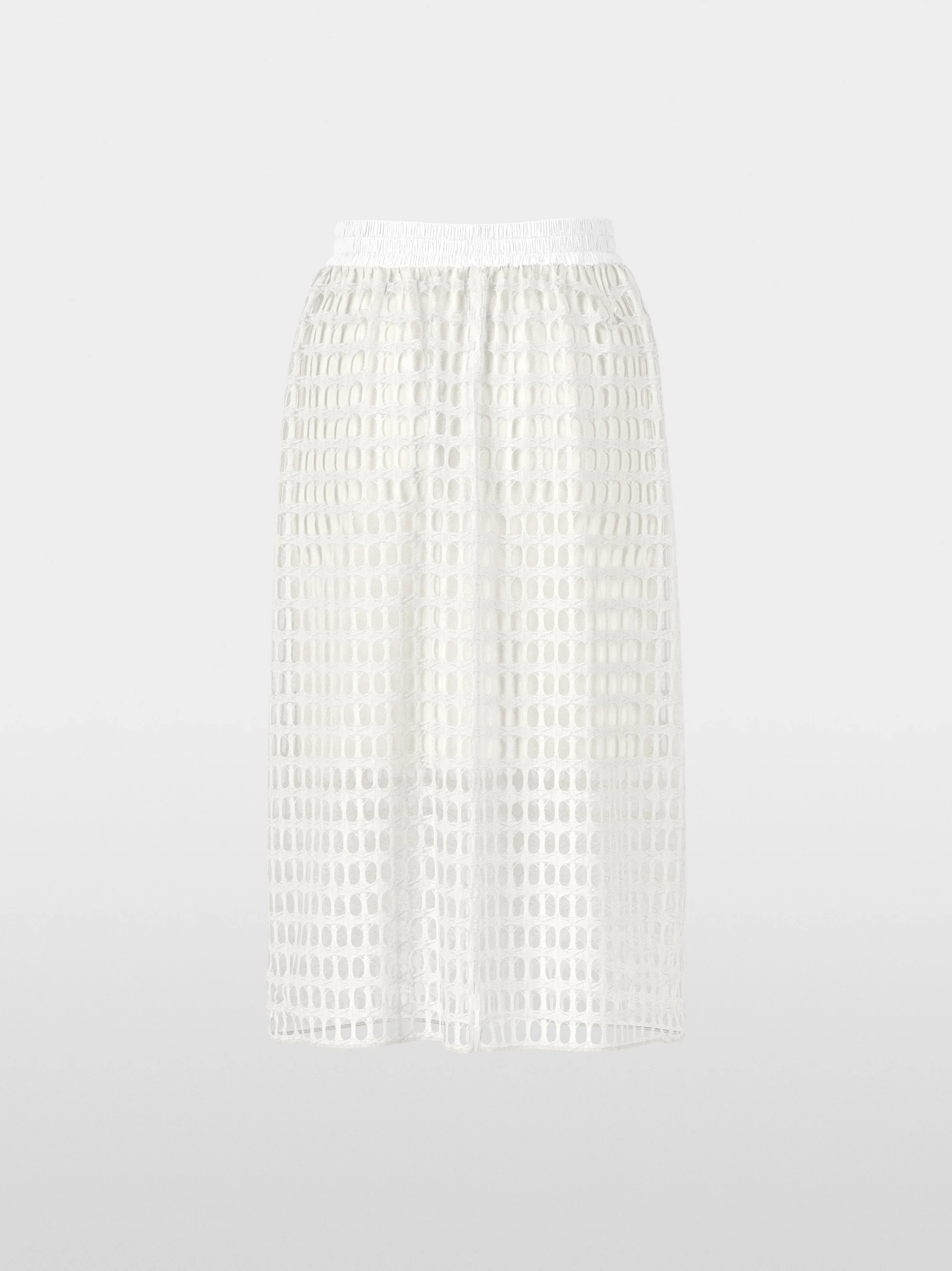 Marc-Cain Airy skirt made of openwork mesh knit
