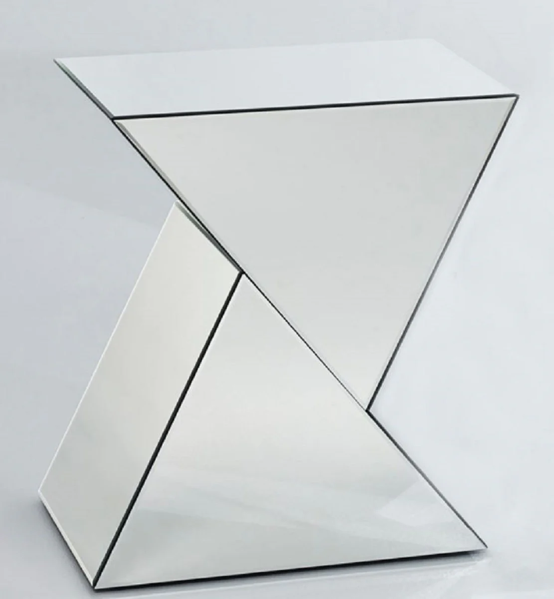 Designer mirror glass side table 52 x 38 x H. 60 cm - luxury living room furniture