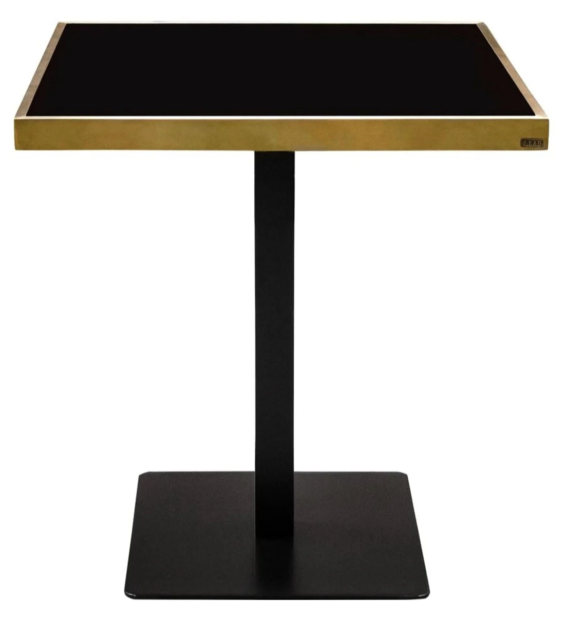 Luxury dining table black / gold 70 x 70 x H. 76 cm - Dining room furniture