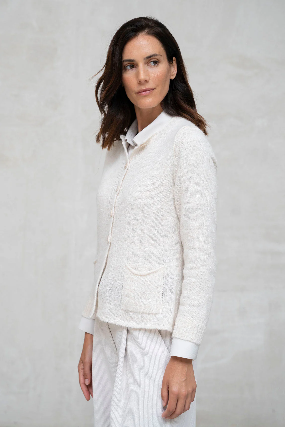 Ecru-Cardigan „Sofi“ von Rivera-Spain