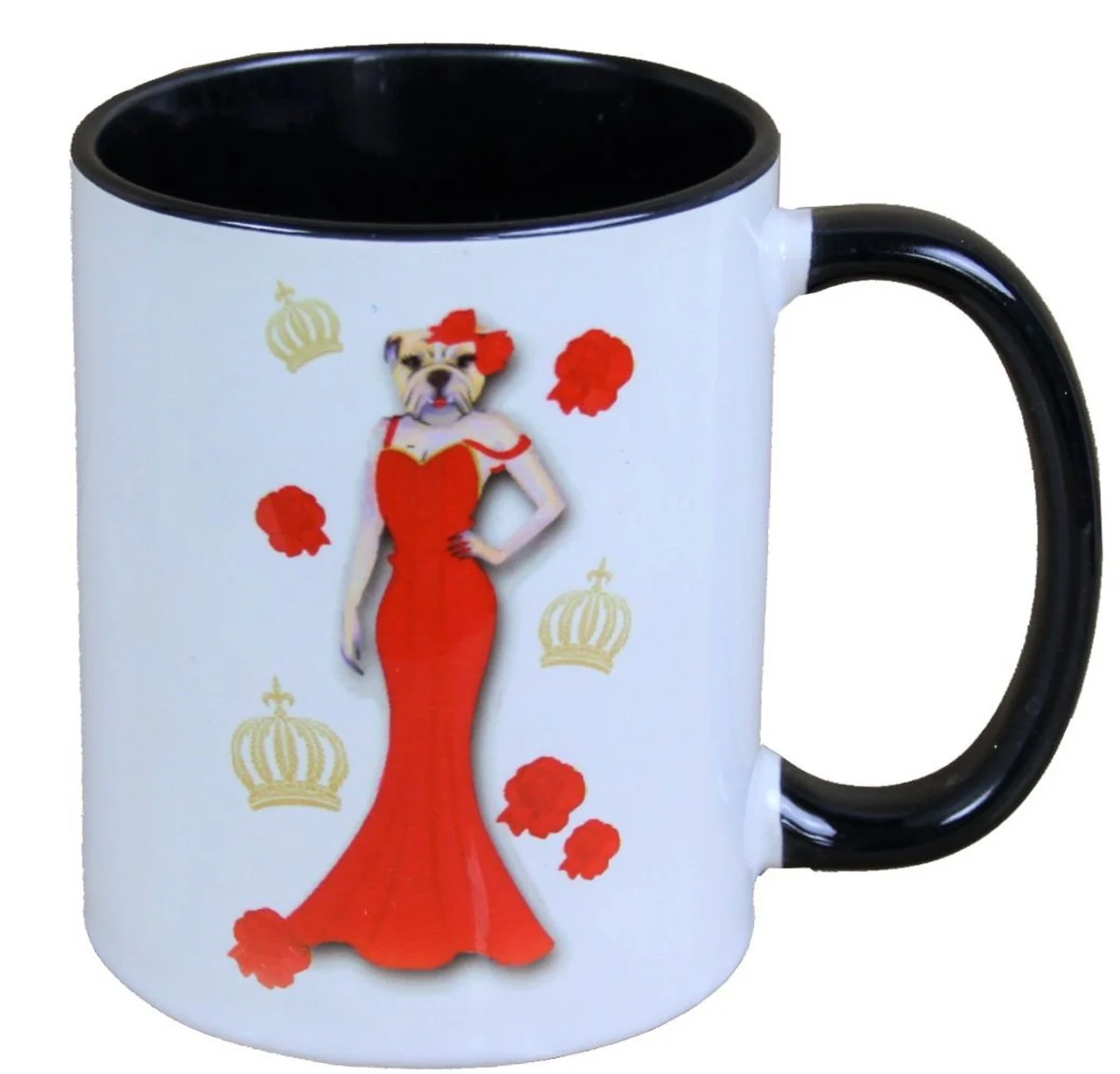 Harald Glööckler Pompöös cup dog with red evening dress - designed by Harald Glööckler
