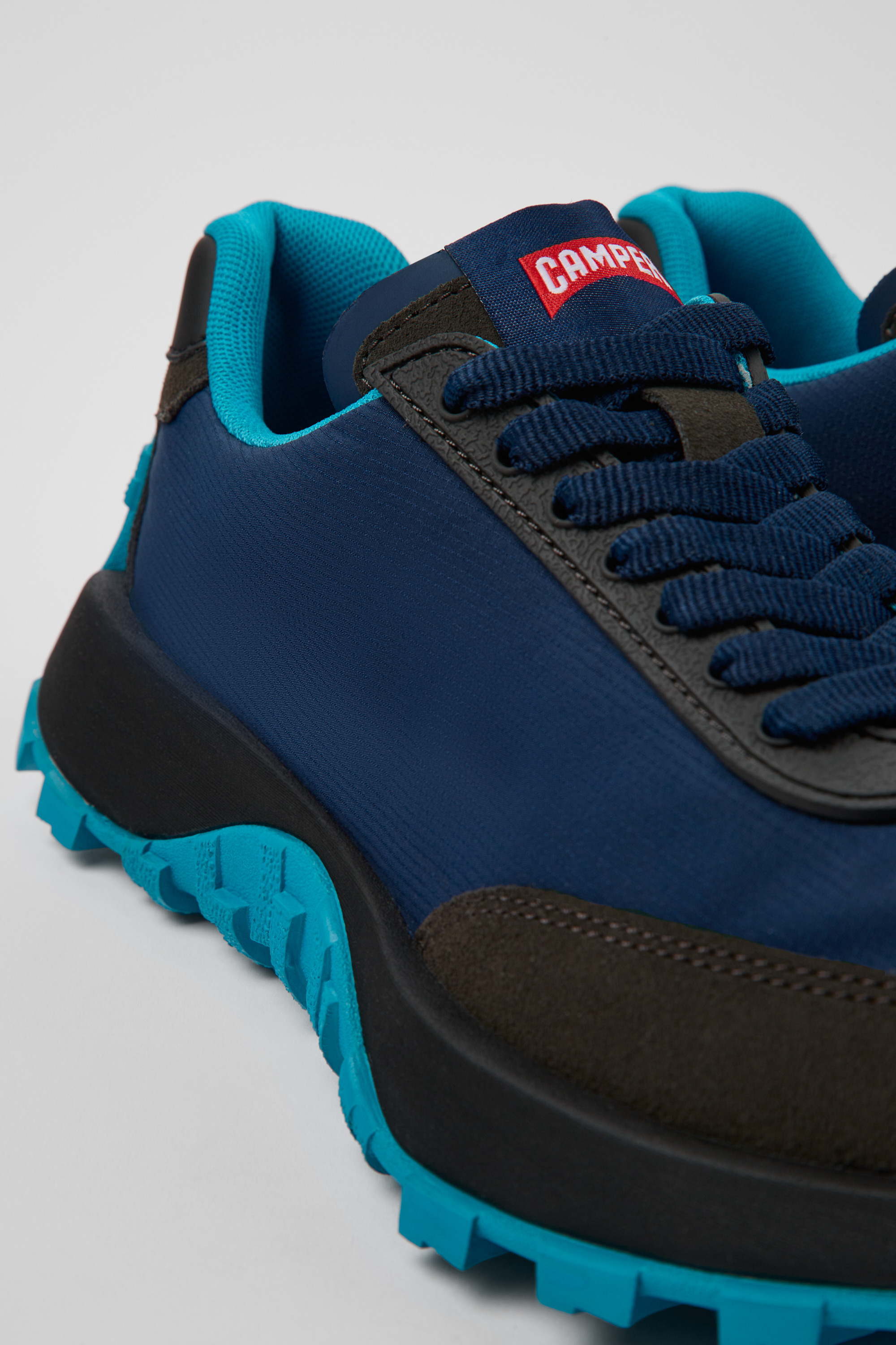 Drift Trail VIBRAM - Blau recyceltes PET und Nubuck Turnschuhe für Damen