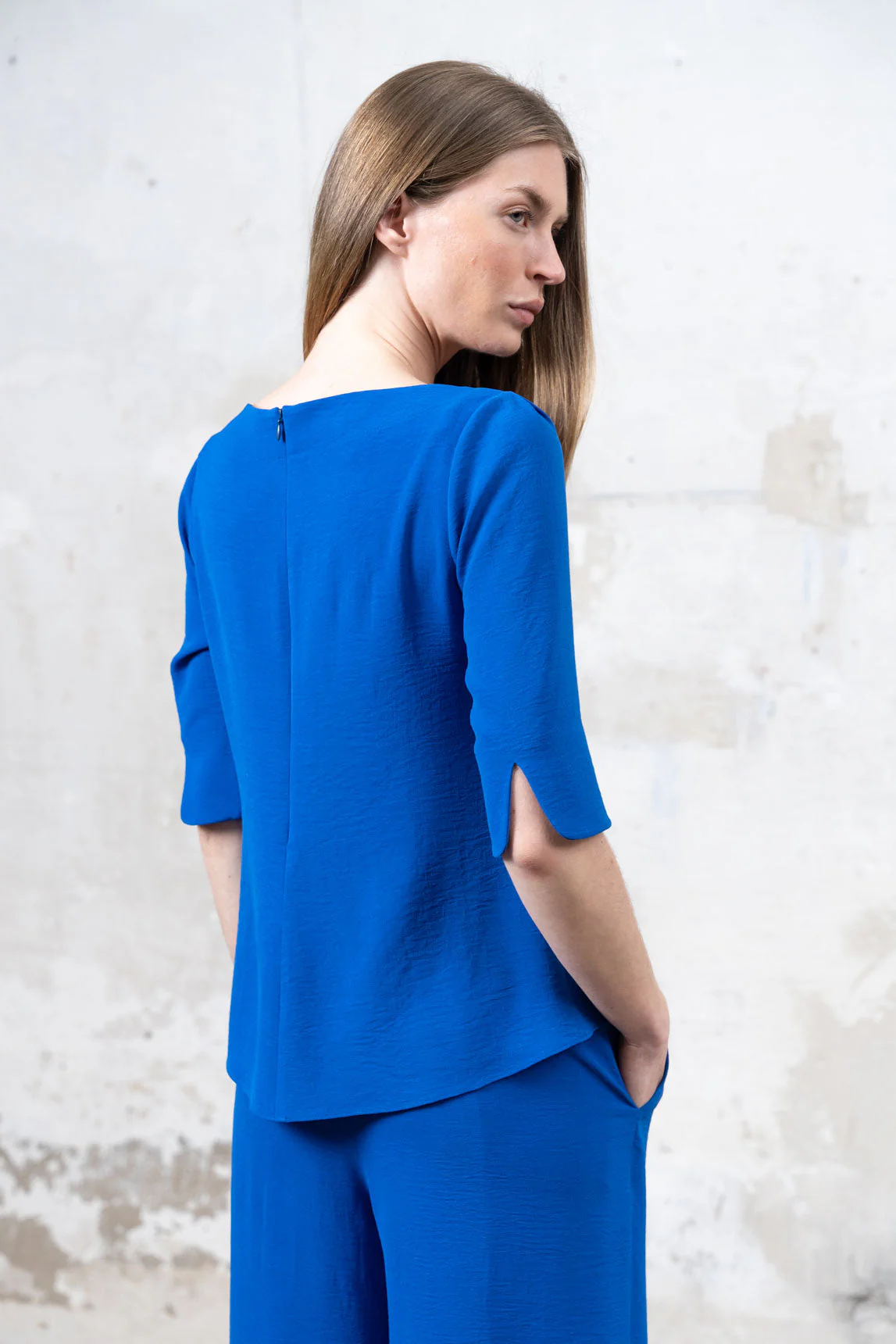 Rivera-spanische blaue Elini-Bluse