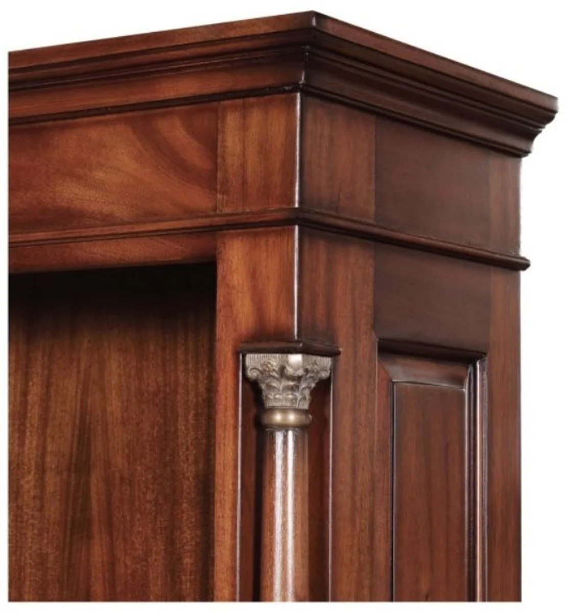 Luxury baroque style bookcase / shelf cabinet brown 103 x 32 x H. 185.5 cm - Baroque living room furniture