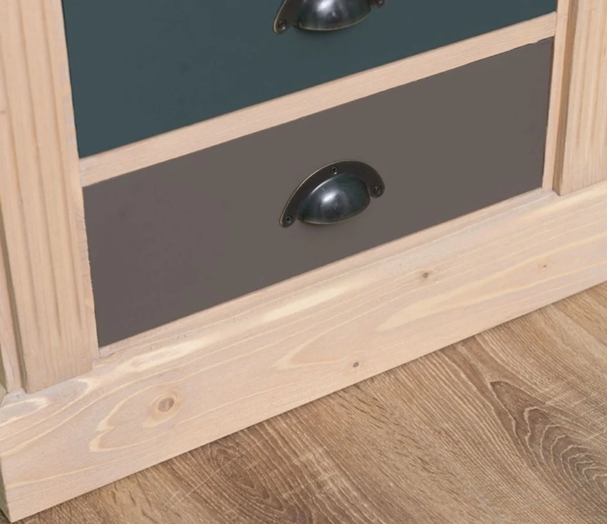 Country house style solid wood chest of drawers with 8 drawers natural color / multicolored 60 x 36 x H. 100 cm - country house style furniture