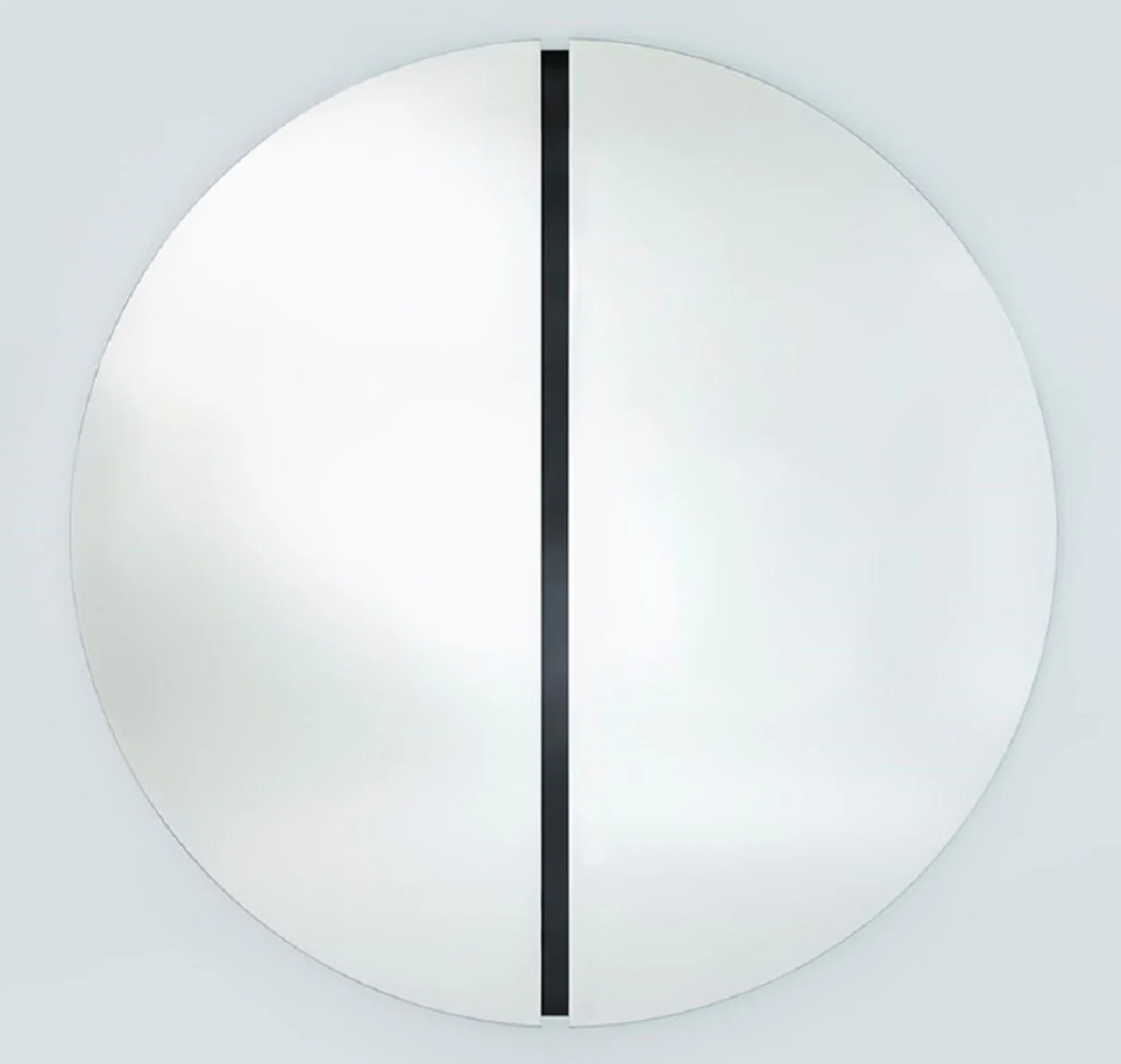Luxury mirror black Ø 150 cm - round wall mirror - living room hotel restaurant boutique mirror
