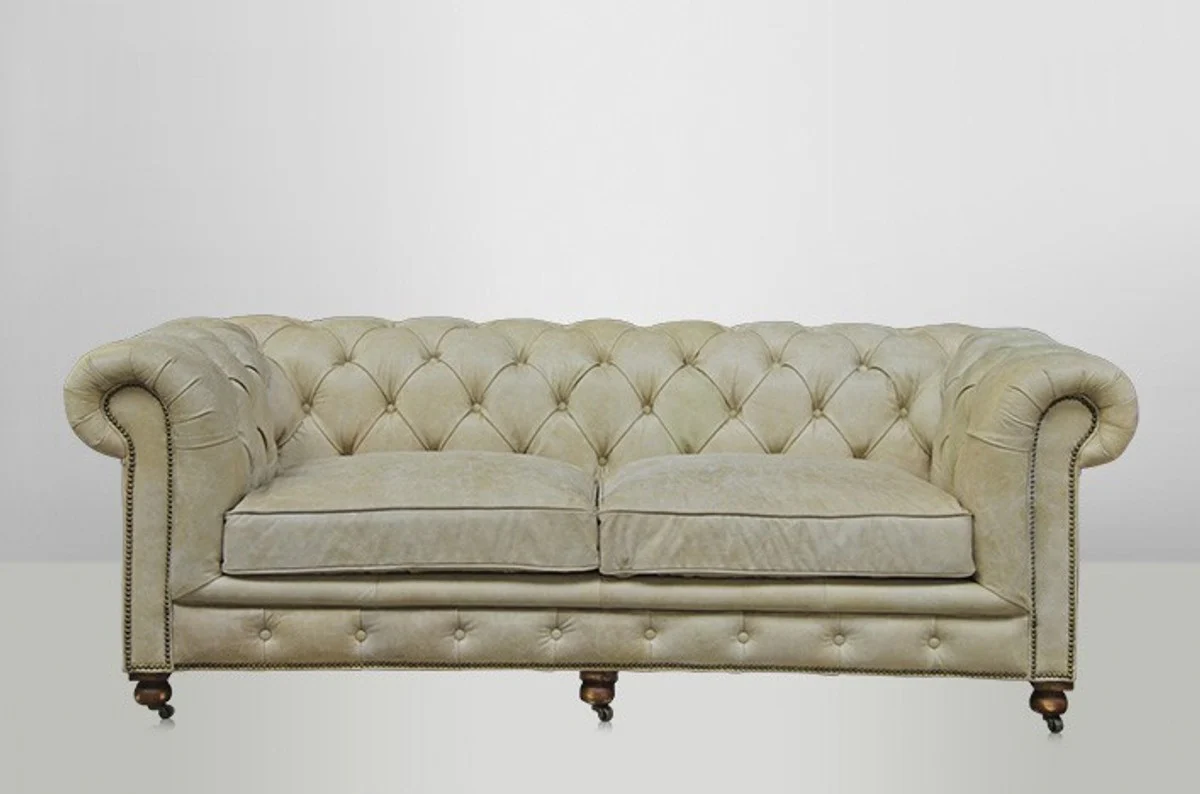 Chesterfield Luxury Real Leather Sofa 2.5 Seater Vintage Leather by Galata Sawia