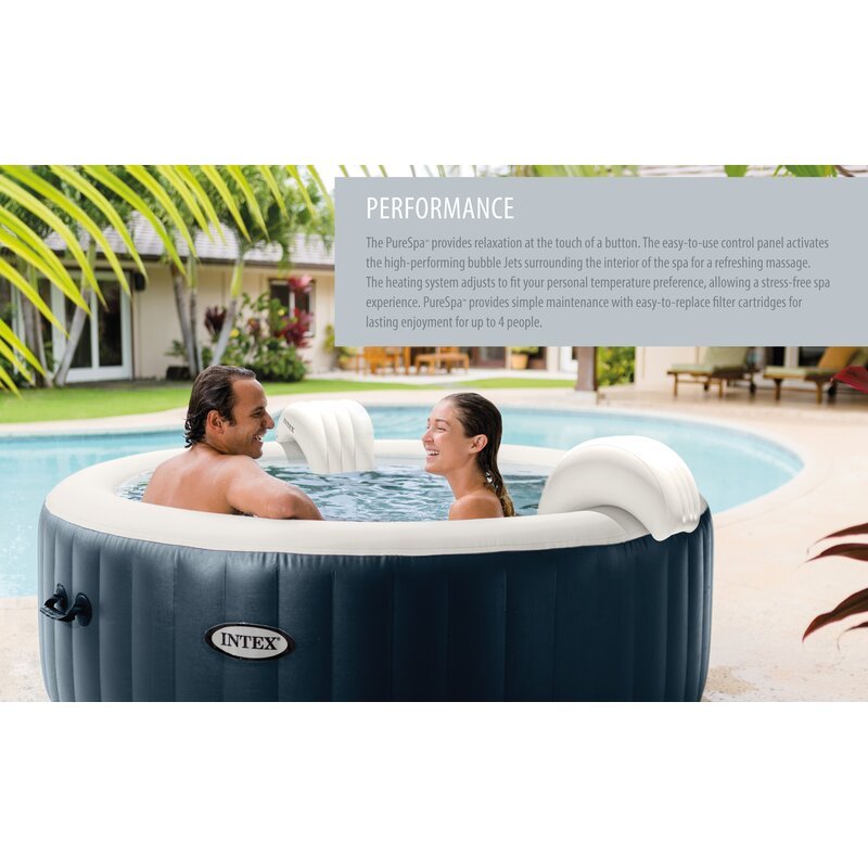 Intex 6 - Person 170 - Jet Vinyl Runde aufblasbare Whirlpool in Dunkelblau
