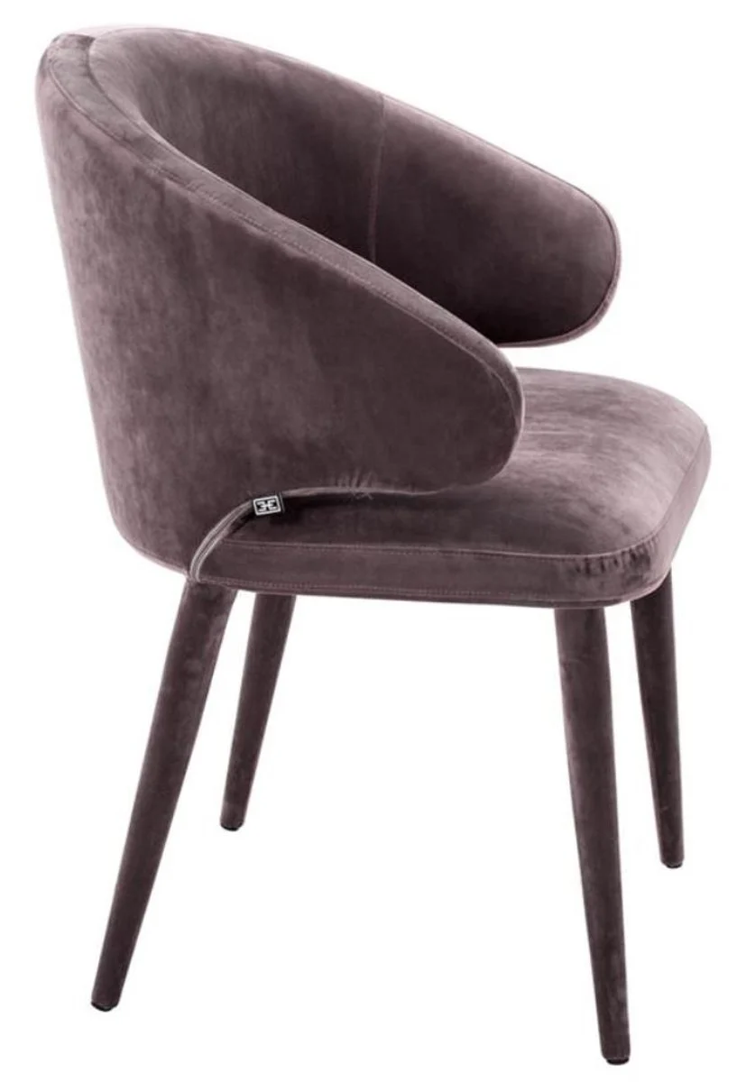 Designer dining room chair taupe 62 x 55 x H. 79 cm - luxury furniture