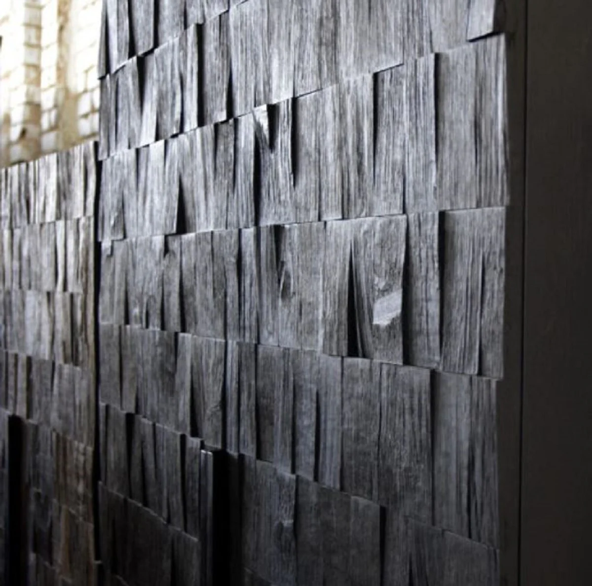 Luxury shelf cabinet with 2 doors matt black / black 80 x 45 x H. 180 cm - solid wood cabinet with metal legs - luxury furniture