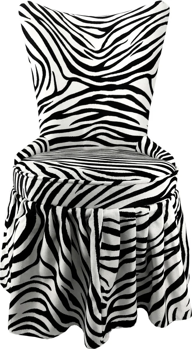 Pompöös by Luxury Baroque Castle Dining Room Chair Zebra Black / White - Pompöös Baroque Chair designed by Harald Glööckler