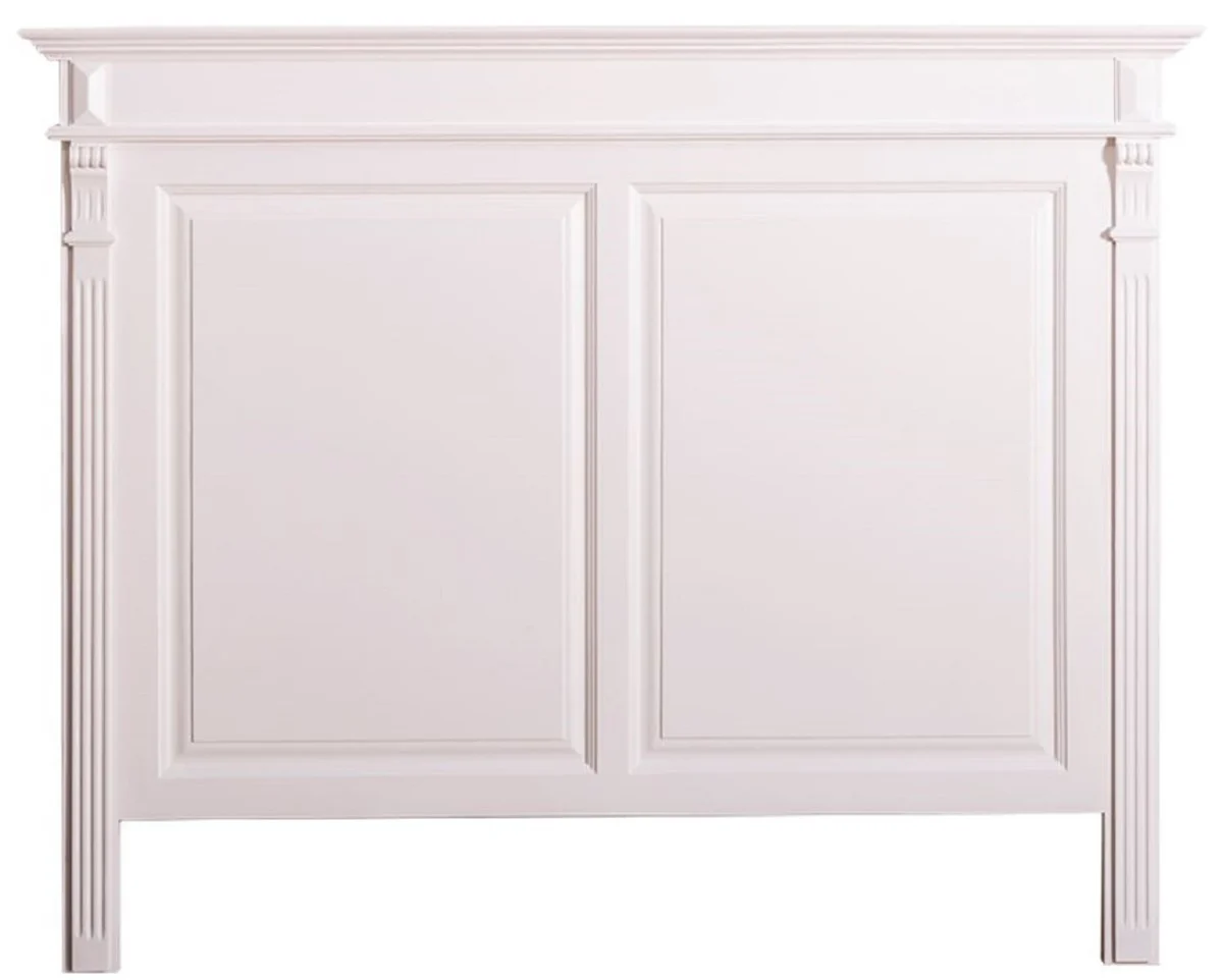 Country house style solid wood bed headboard white 160 x H. 126 cm - bedroom furniture in country house style